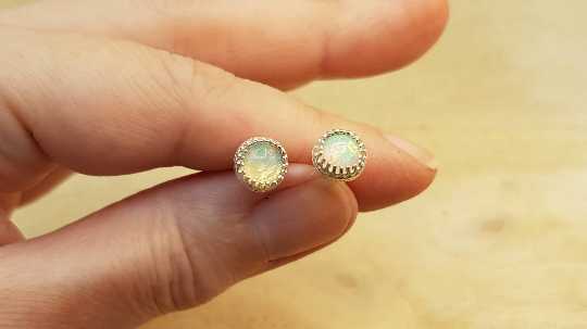 Ethiopian opal Stud earrings