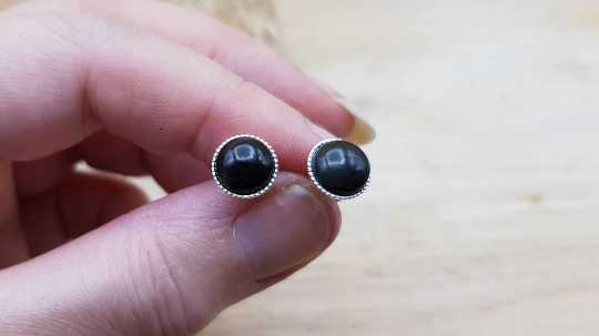 Rainbow Obsidian stud earrings