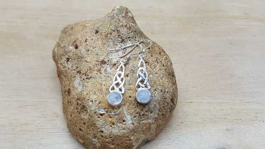 Celtic knot Moonstone earrings