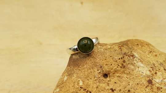 Round Nephrite Jade ring
