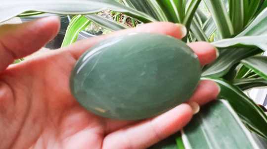 Large Green Aventurine Palm Stone