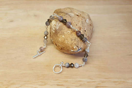 Brown Botswana agate bracelet