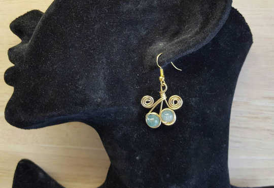 Blue Apatite earrings