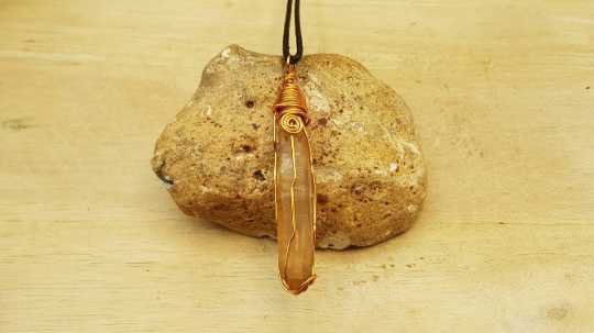 Copper Kundalini Quartz necklace