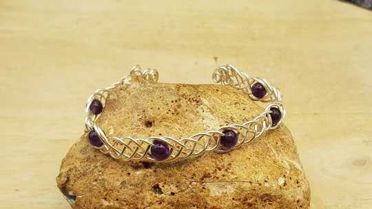 Amethyst celtic knot bracelet