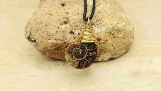 Brass Ammonite pendant