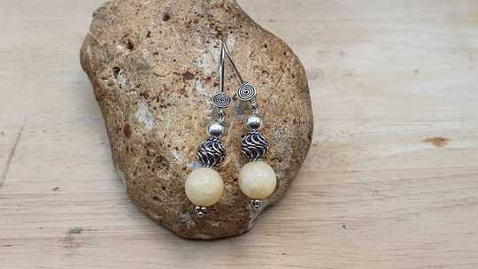 Yellow calcite earrings