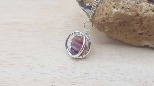 Small Ruby Circle Pendant